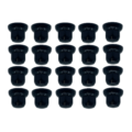Kunststof wielmoerdoppen 33mm ZWART - 45mm hoog - passend op Scania / Volvo / Renault - kleur: ZWART - set van 20 stuks - voor staal en Alcoa wielen
