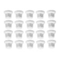 Kunststof wielmoerdoppen 32mm WIT - 45mm hoog - passend op MAN / Mercedes / Iveco / DAF - kleur: WIT - set van 20 stuks - voor staal en Alcoa wielen