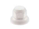 Radmuttern Abdeckkappe Kunststoff 32mm WEISS - 45mm hoch - passend für MAN / Mercedes / Iveco / DAF - Farbe: WEISS - Set mit 20 Stück - für Stahl- und Alcoa-Felgen