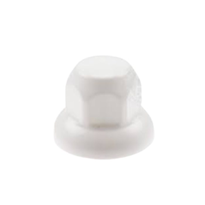 Kunststof wielmoerdoppen 32mm WIT - 45mm hoog - passend op MAN / Mercedes / Iveco / DAF - kleur: WIT - set van 20 stuks - voor staal en Alcoa wielen