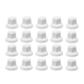 Kunststof wielmoerdoppen 33mm WIT - 45mm hoog - passend op Scania / Volvo / Renault - kleur: WIT - set van 20 stuks - voor staal en Alcoa wielen
