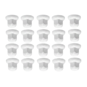 Kunststof wielmoerdoppen 33mm WIT - 45mm hoog - passend op Scania / Volvo / Renault - kleur: WIT - set van 20 stuks - voor staal en Alcoa wielen