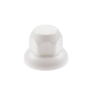Kunststof wielmoerdoppen 33mm WIT - 45mm hoog - passend op Scania / Volvo / Renault - kleur: WIT - set van 20 stuks - voor staal en Alcoa wielen