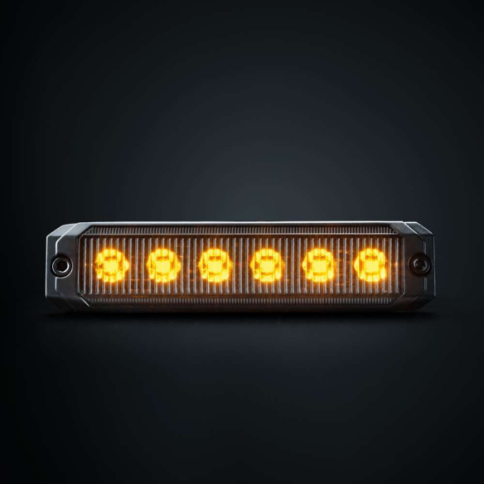 Strands Dark Knight SM6 positielicht ORANJE - LED markeringslamp met ECE R148 keurmerk - P69K waterproof - SMOKE lens - voor auto, vrachtwagen, camper en meer