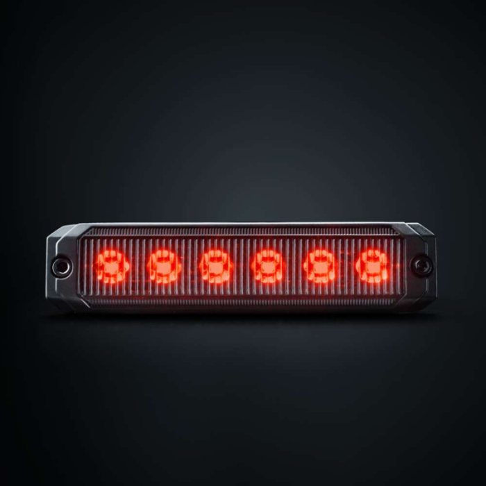 Strands Dark Knight SM6 positielicht ROOD - LED markeringslamp met ECE R148 keurmerk - P69K waterproof - SMOKE lens - voor auto, vrachtwagen, camper en meer
