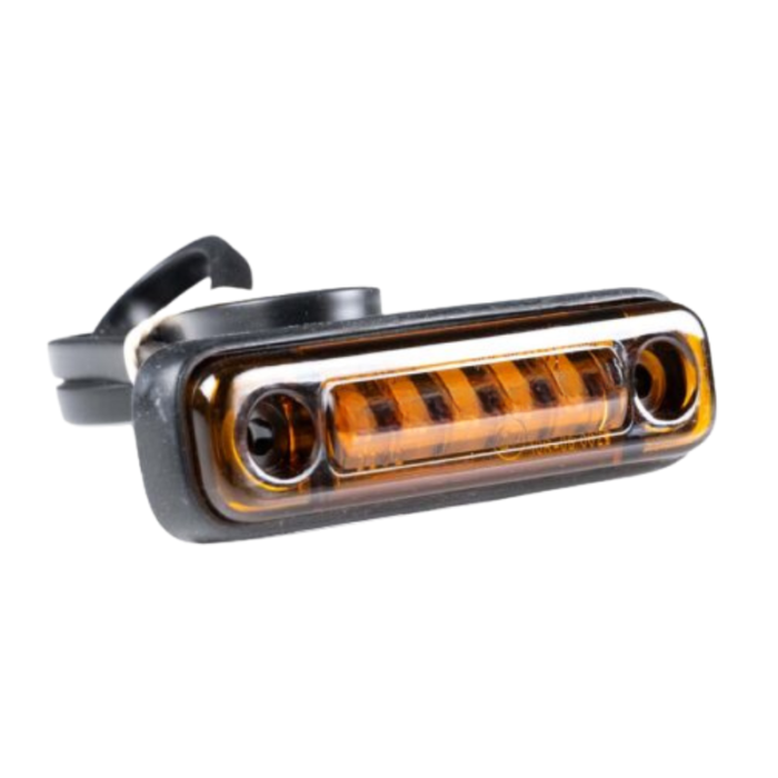 SIM 3302 marker light smoke orange - LED marker light with E9 approval - with 50cm connection cable - SMOKE lens - 5 LED's - truck, trailer and more