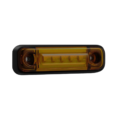 SIM 3302 marker light smoke orange - LED marker light with E9 approval - with 50cm connection cable - SMOKE lens - 5 LED's - truck, trailer and more