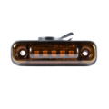 SIM 3302 marker light smoke orange - LED marker light with E9 approval - with 50cm connection cable - SMOKE lens - 5 LED's - truck, trailer and more