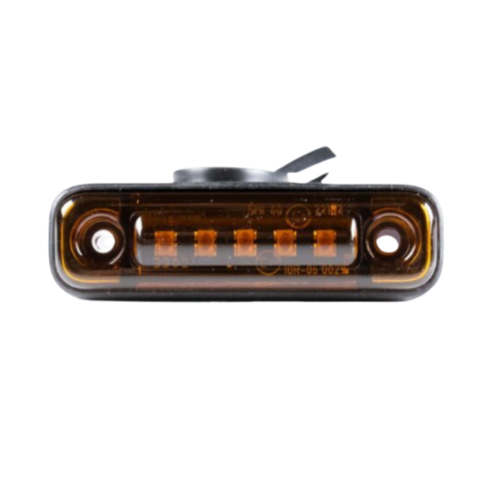 SIM 3302 marker light smoke orange - LED marker light with E9 approval - with 50cm connection cable - SMOKE lens - 5 LED's - truck, trailer and more