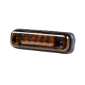 SIM 3302 marker light smoke orange - LED marker light with E9 approval - with 50cm connection cable - SMOKE lens - 5 LED's - truck, trailer and more