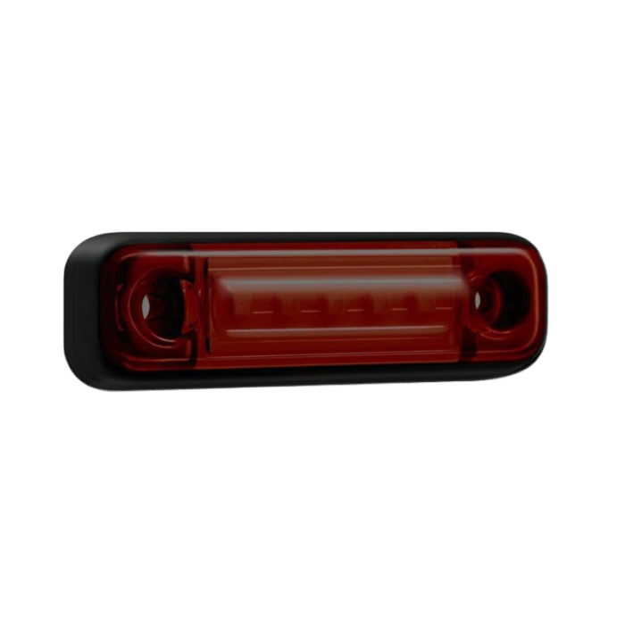 SIM 3302 marker light smoke red - LED marker light with E9 mark - with 50cm connection cable - SMOKE lens - 5 LED - truck, trailer and more
