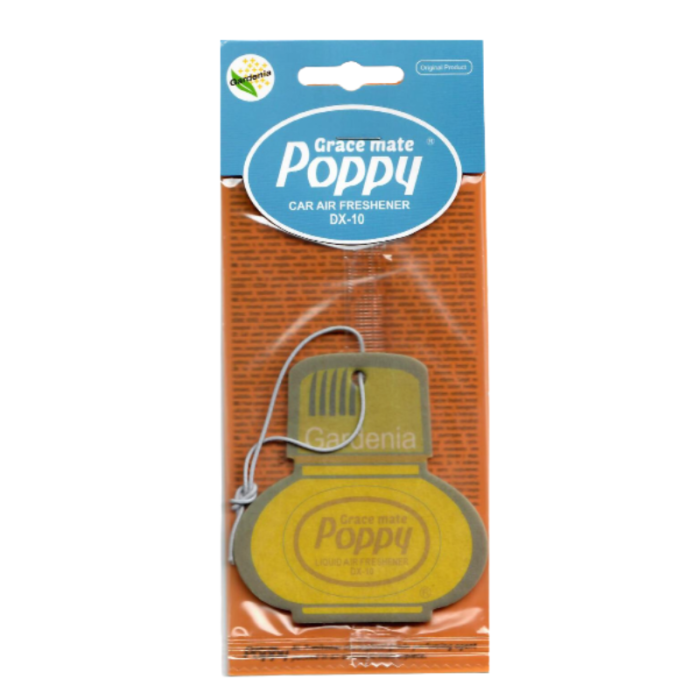 Poppy Grace Mate Gardenia Duftanhänger - extra günstig - für dein Auto, deinen LKW oder dein Wohnmobil - mit Gummiband - dein bevorzugter Poppy-Duft - EAN: 8719689706166
