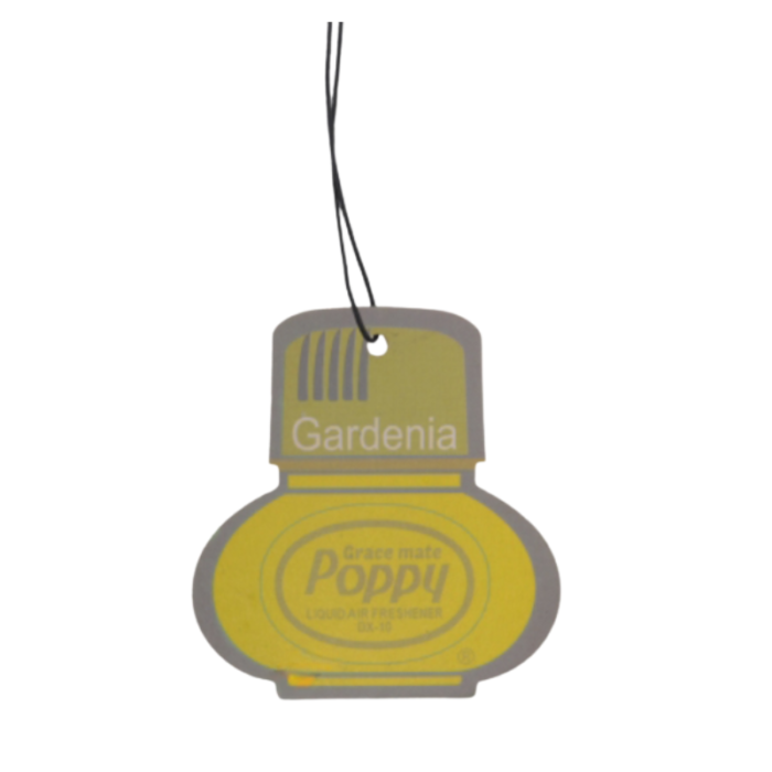 Poppy Grace Mate Gardenia Duftanhänger - extra günstig - für dein Auto, deinen LKW oder dein Wohnmobil - mit Gummiband - dein bevorzugter Poppy-Duft - EAN: 8719689706166