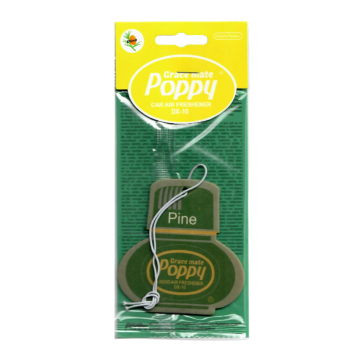 Poppy Grace Mate Pine Duftanhänger - extra günstig - für dein Auto, deinen LKW oder dein Wohnmobil - mit Gummiband - dein Lieblings-Poppy-Duft - EAN: 8719689706159