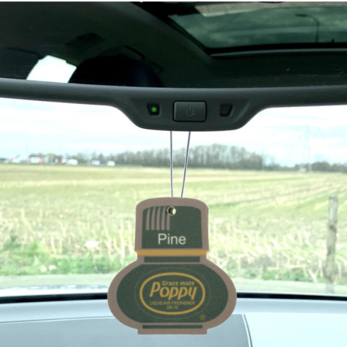 Poppy Grace Mate Pine Duftanhänger - extra günstig - für dein Auto, deinen LKW oder dein Wohnmobil - mit Gummiband - dein Lieblings-Poppy-Duft - EAN: 8719689706159