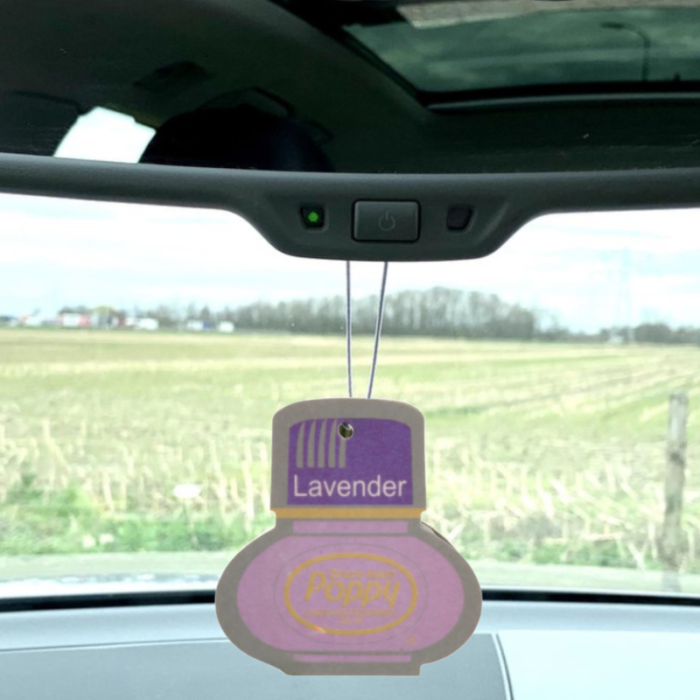 Poppy Grace Mate Lavender Duftanhänger - extra günstig - für dein Auto, deinen LKW oder dein Wohnmobil - mit Gummiband - dein Lieblings-Poppy-Duft - EAN: 8719689706210