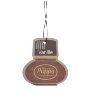 Poppy Grace Mate Vanilla Duftanhänger - extra günstig - für dein Auto, deinen LKW oder dein Wohnmobil - mit Gummiband - dein Lieblings-Poppy-Duft - EAN: 8719689706197