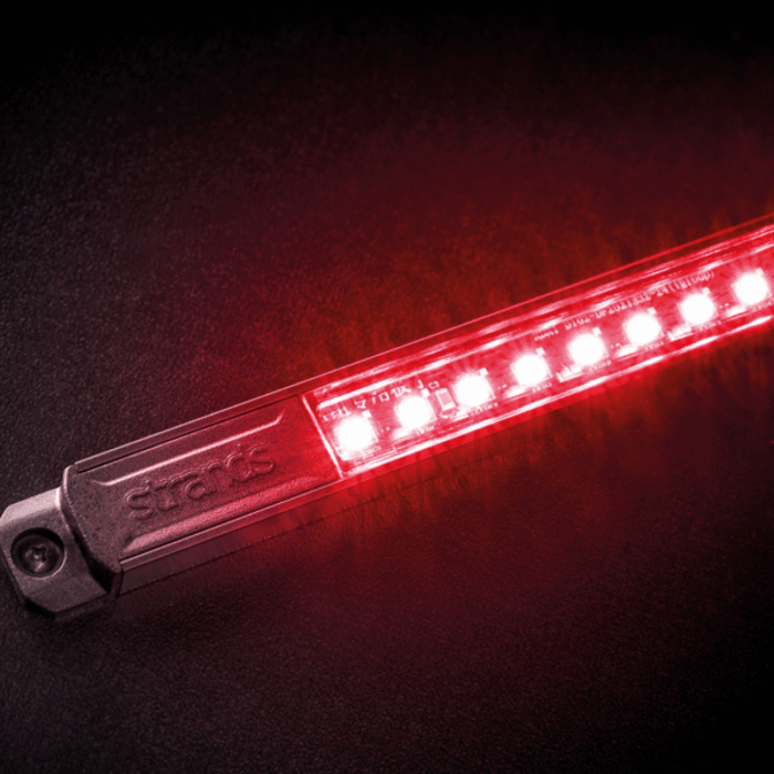 Strands Unity interior light 28cm ROOD - 24 LED punten - 200 lumen - aluminium behuizing -Strands Underglow ROOD - voor auto, vrachtwagen en meer - EAN: 7350133813552 - 809227