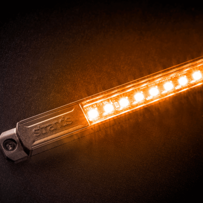 Strands Unity interior light 50cm AMBER - 48 LED punten - 950 lumen - aluminium behuizing -Strands Underglow AMBER - voor auto, vrachtwagen en meer - EAN: 7323030191603 - 809270