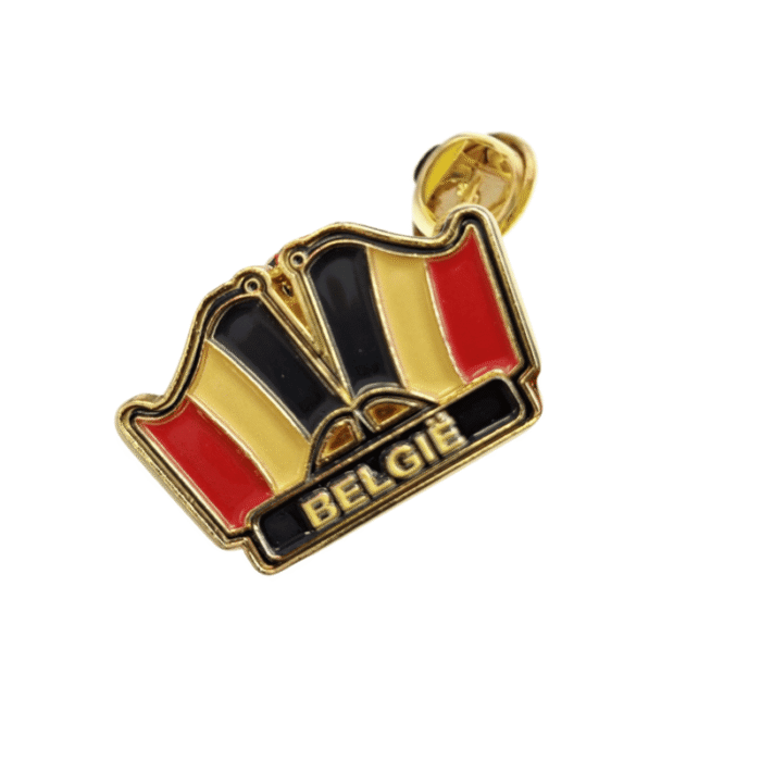 PIN - België Flag - luxe pin - gouden details - 705035 - EAN: 8721129705035